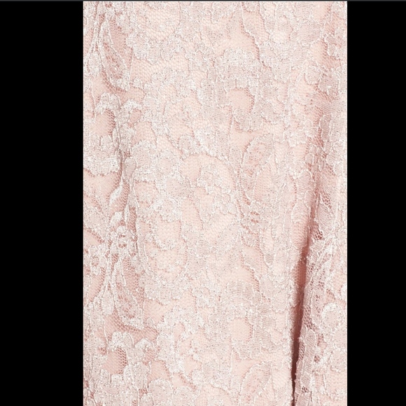 NWT Morgan & Co. Cold Shoulder Glitter Lace Fit & Flare Dress [‎ SZ 3 / 4 ] - Picture 3 of 7